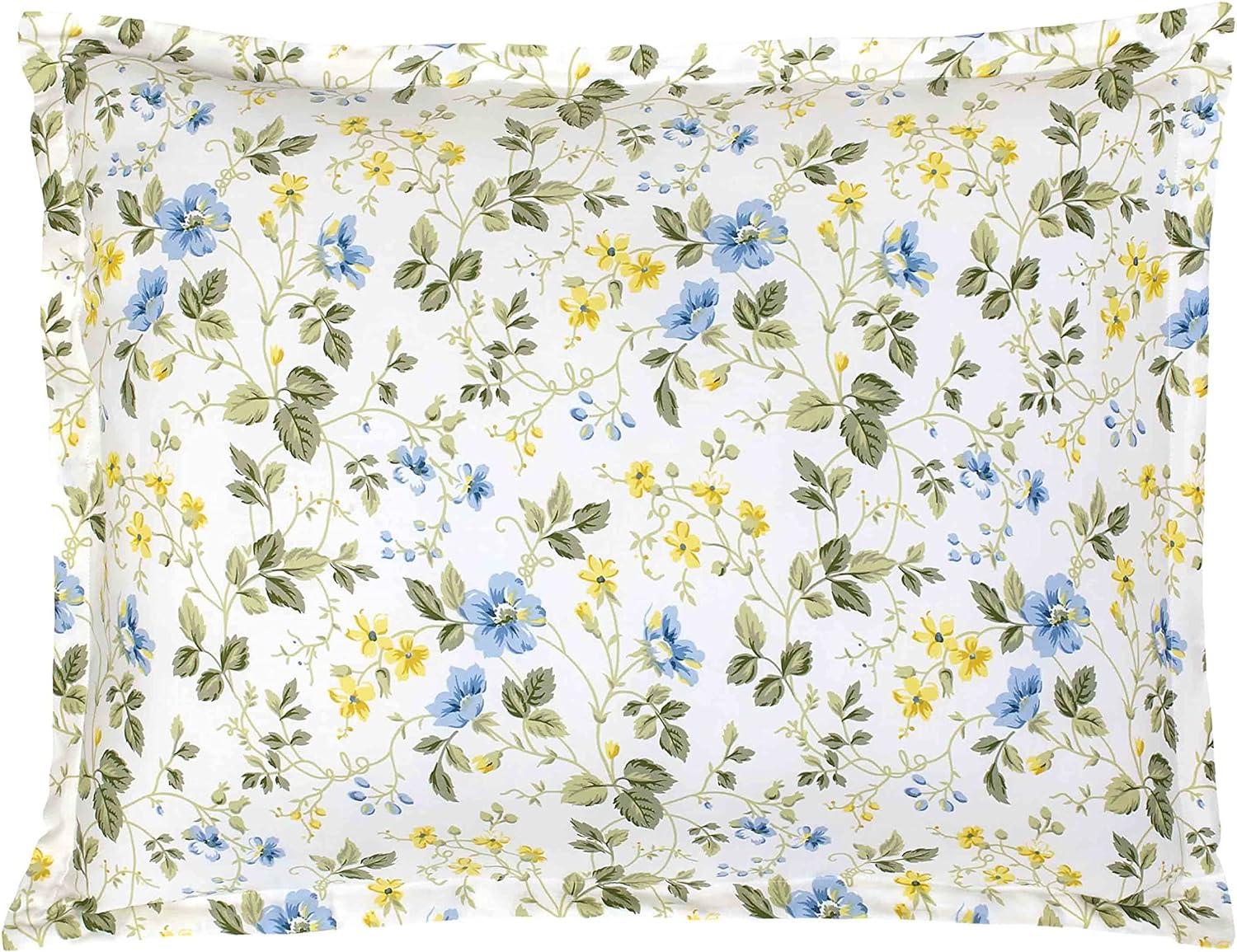 Laura Ashley Meadow Floral Cotton Blue Duvet Cover Set