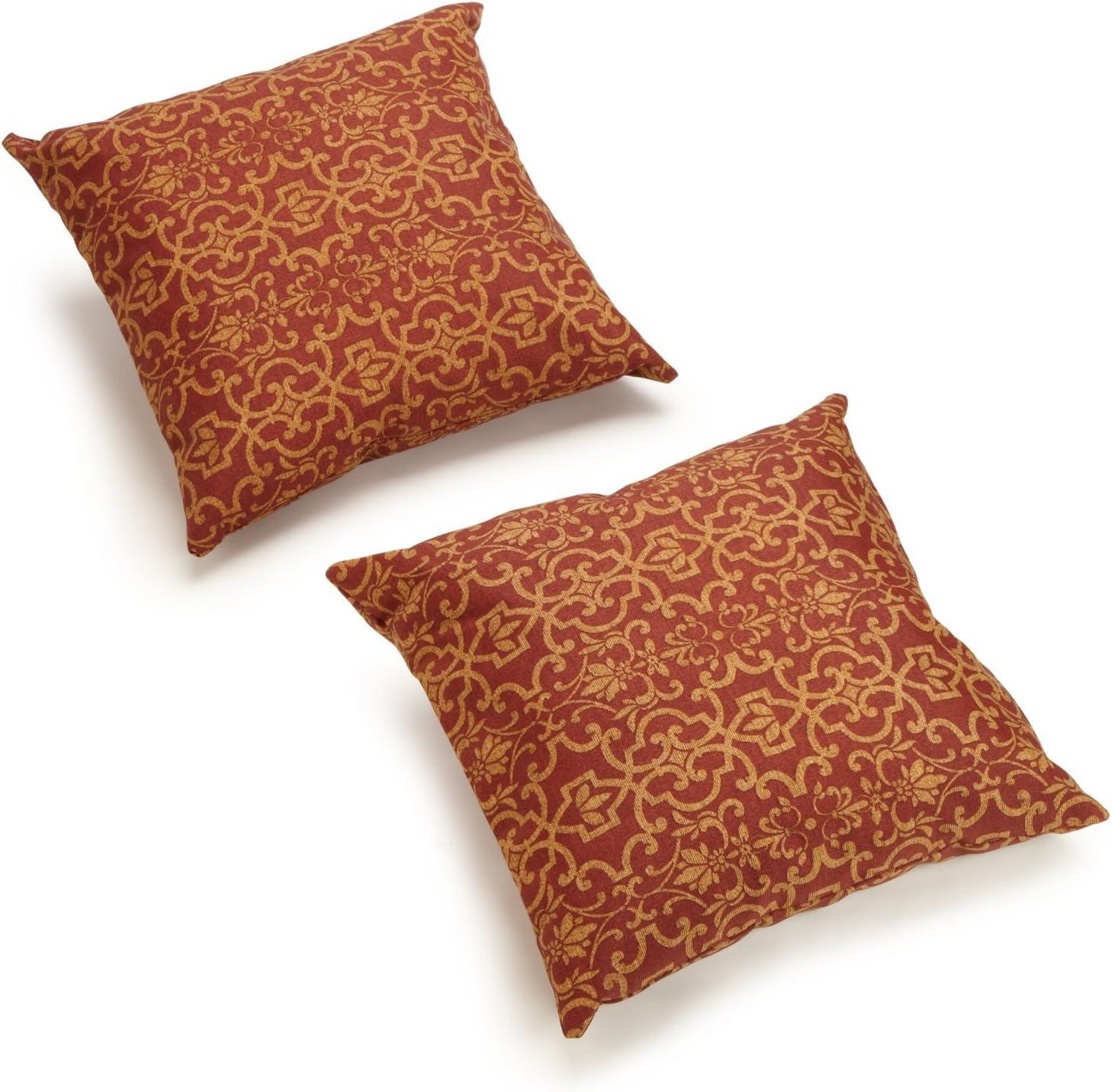 Blazing Needles Geometric Indoor/Outdoor Throw Pillow (Set of 2)