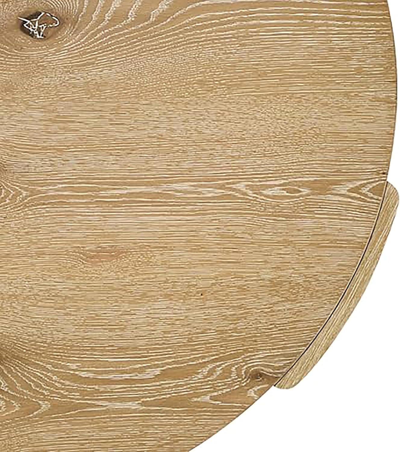Furniture of America Honora Modern Wood 42-inch Oval Coffee Table with Plinth Base, Oak