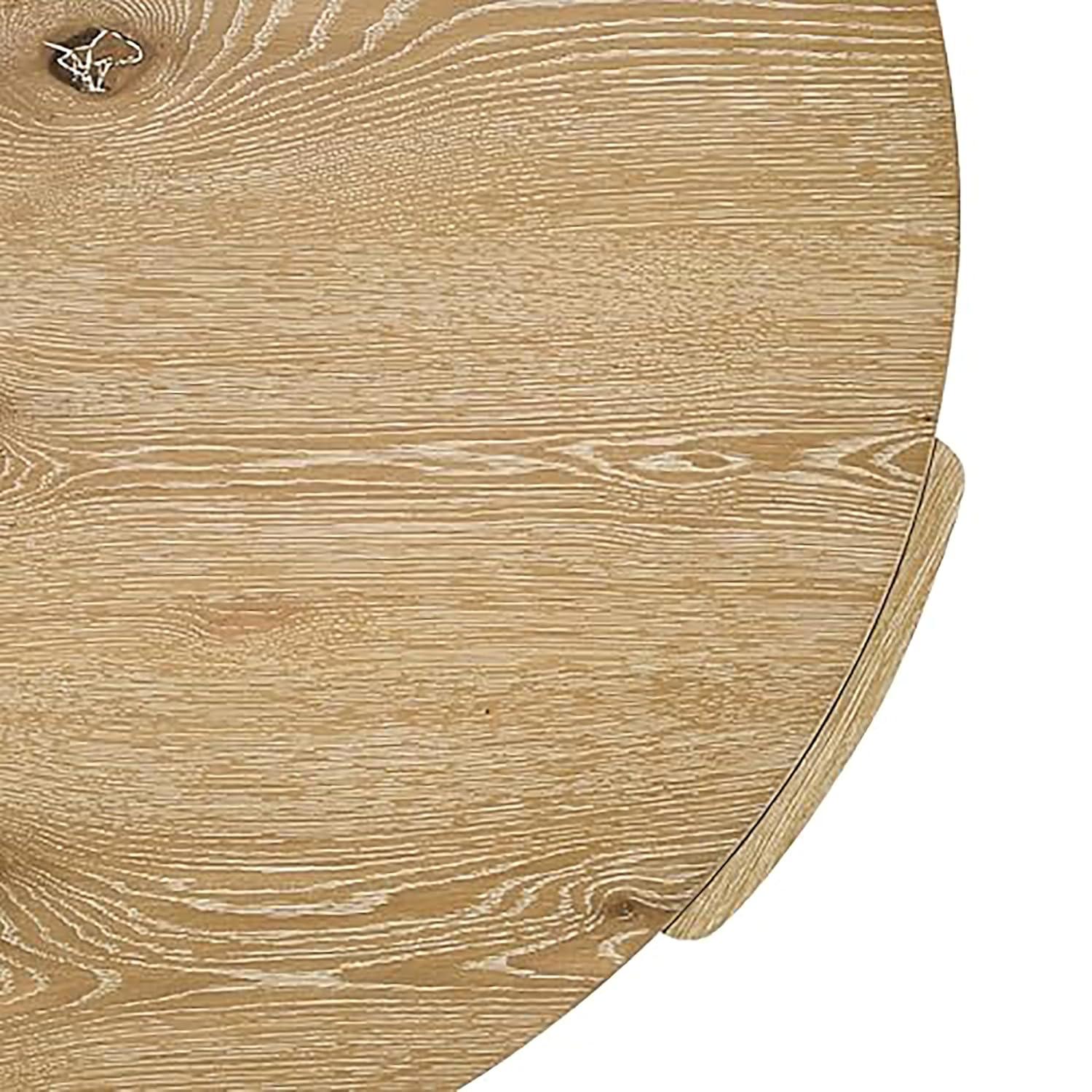 Furniture of America Honora Modern Wood 42-inch Oval Coffee Table with Plinth Base, Oak