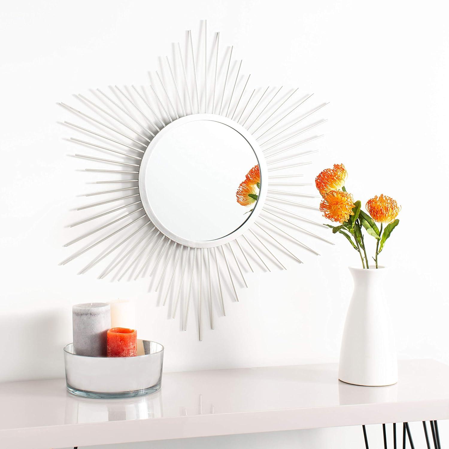 River Sunburst Mirror - Silver - Safavieh