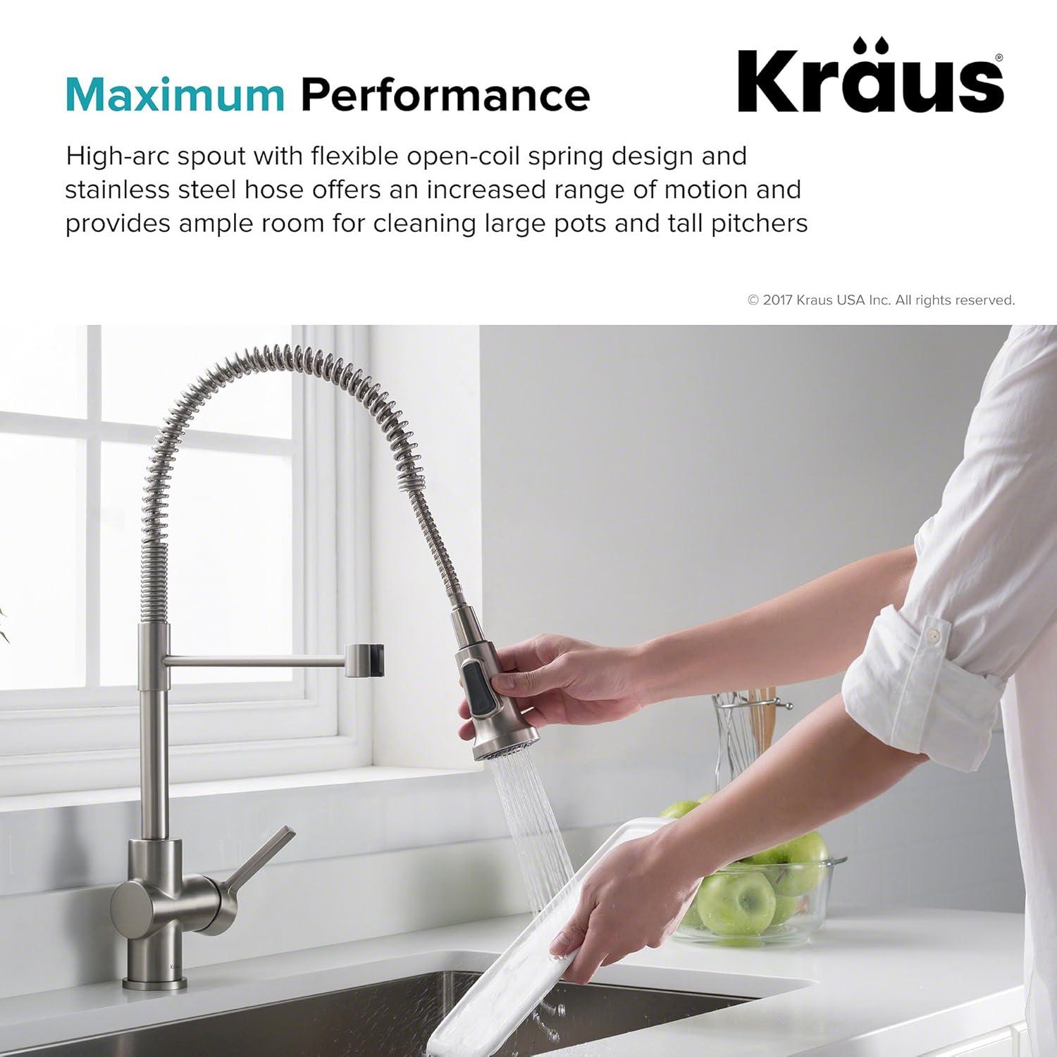 KRAUS Britt Single Handle Commercial Style Kitchen Faucet