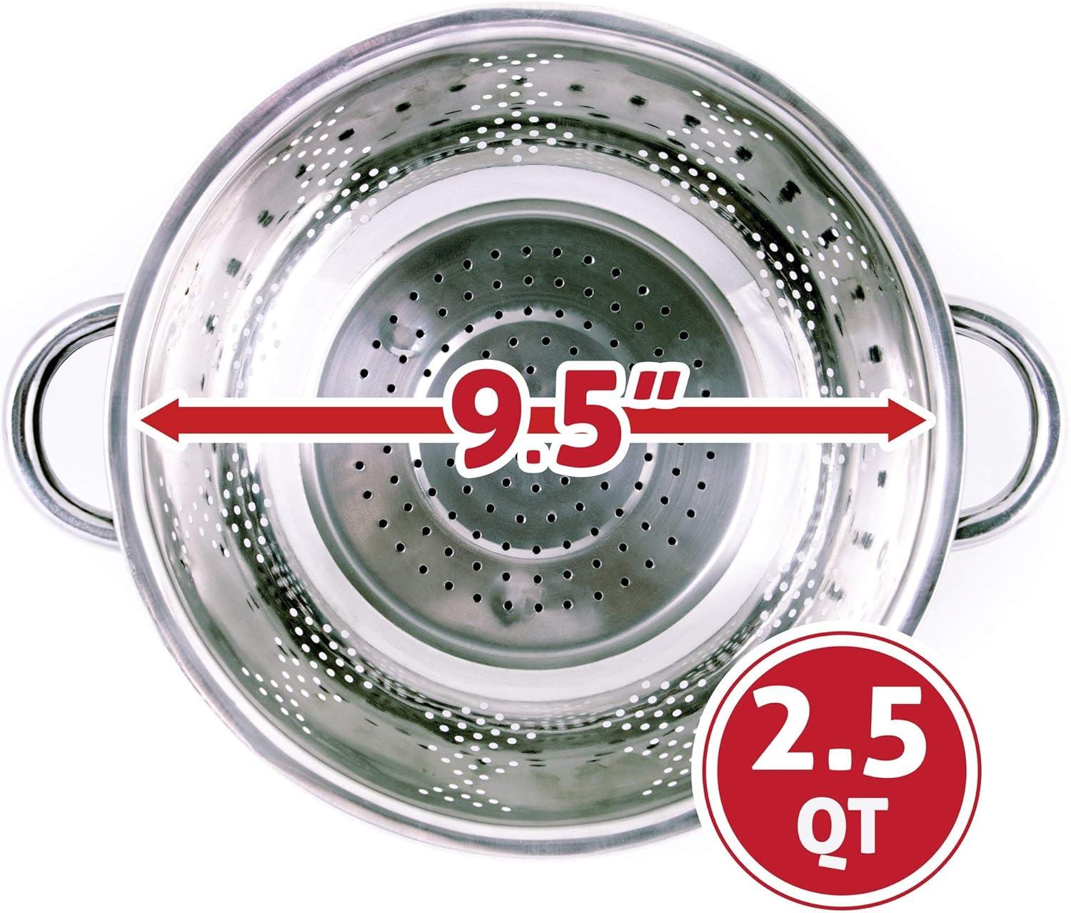 Brybelly  Stainless Steel Kitchen Colander - 2.5 qt