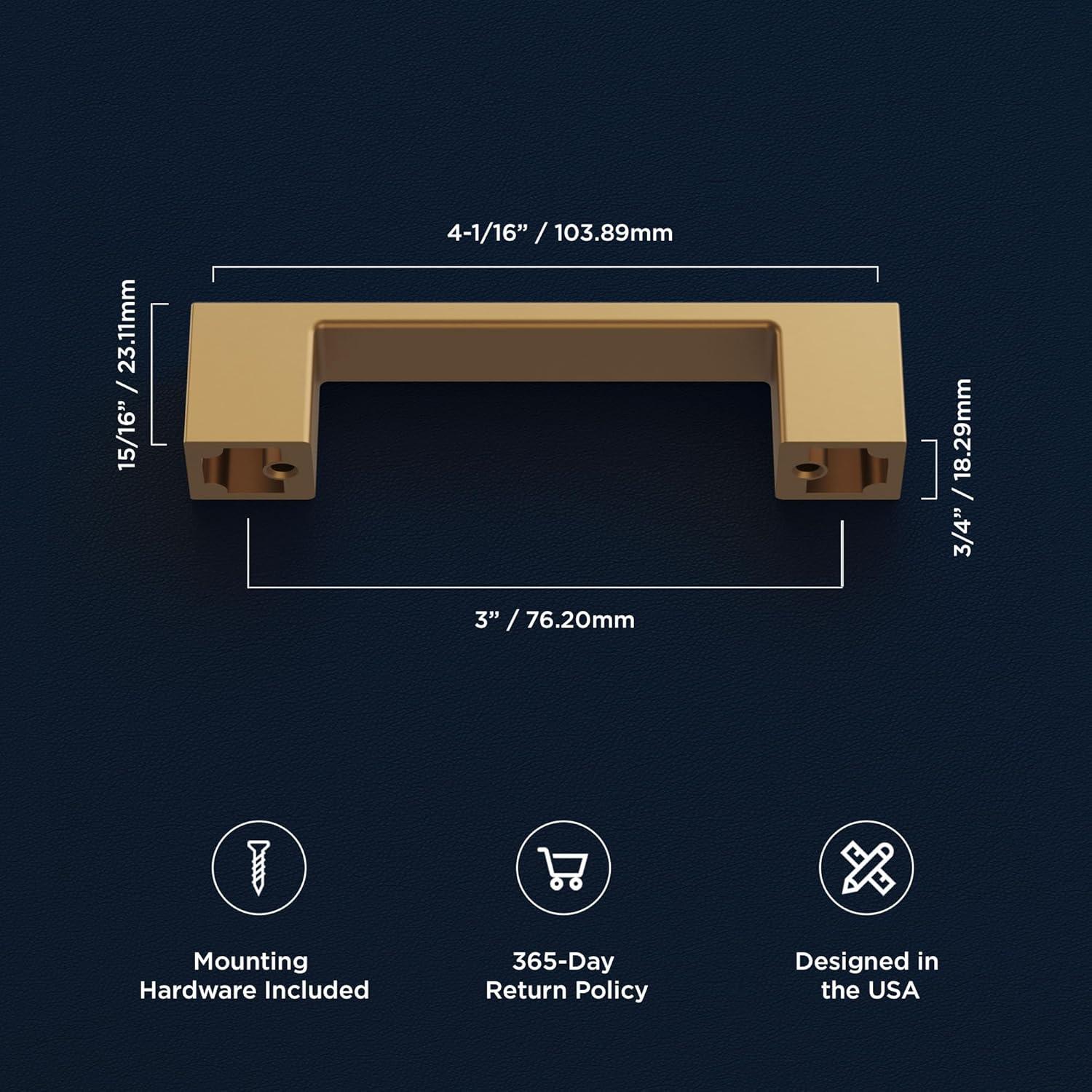 Heritage Designs 3 Inch (76.2 mm) Center to Center Multipack Bar/Handle Pull for Cabinets or Drawers