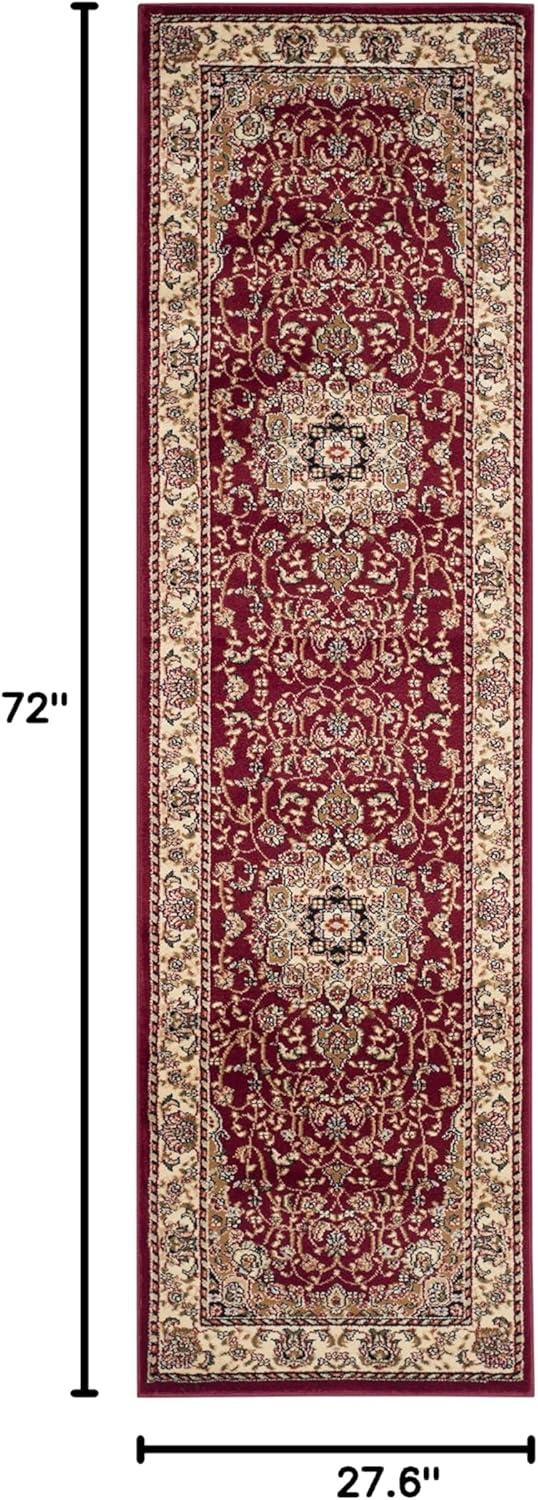 Lyndhurst LNH329 Power Loomed Runner Rug - Red/Ivory - 2'3"x6' - Safavieh