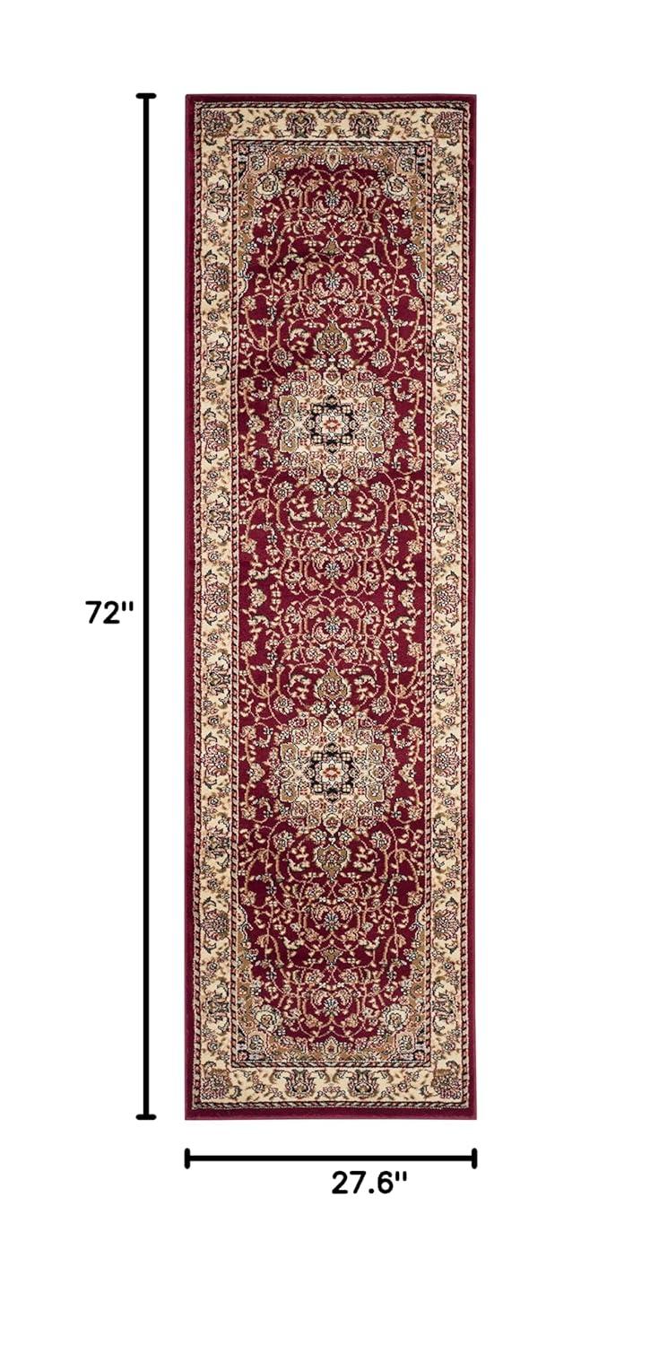 Lyndhurst LNH329 Power Loomed Runner Rug - Red/Ivory - 2'3"x6' - Safavieh