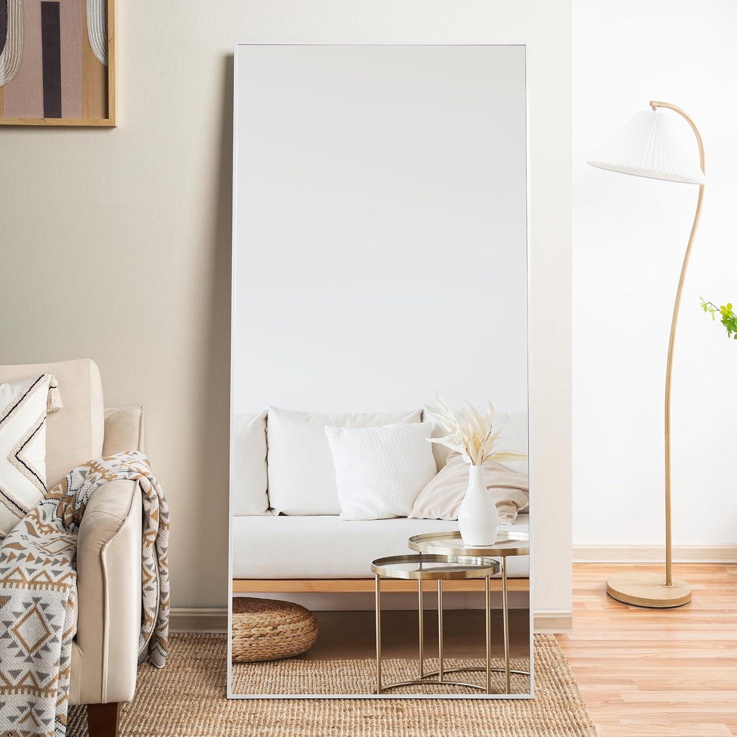 Naomi Home Maisie Modern Aluminum Mirror White