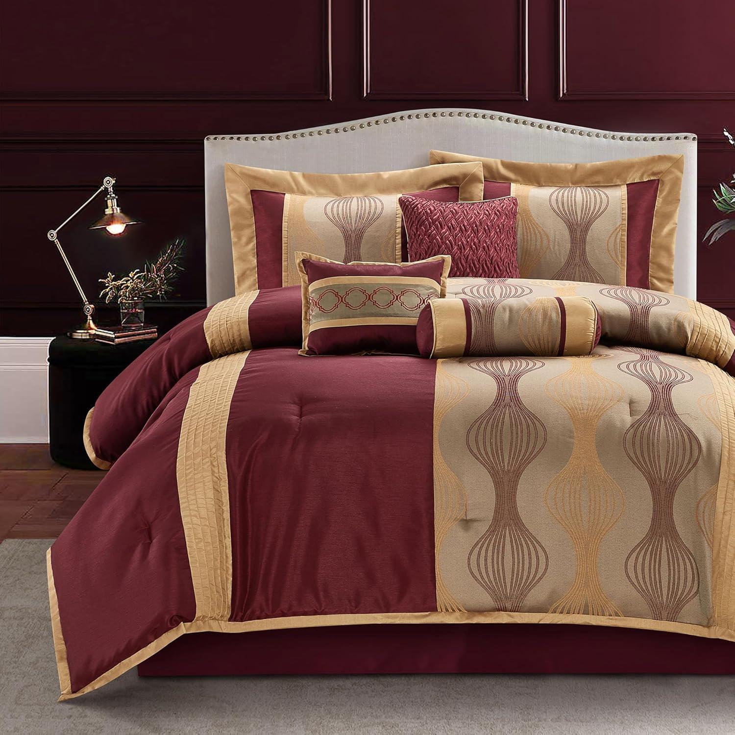 Kath 7 Piece Microfiber Modern & Contemporary Comforter Set
