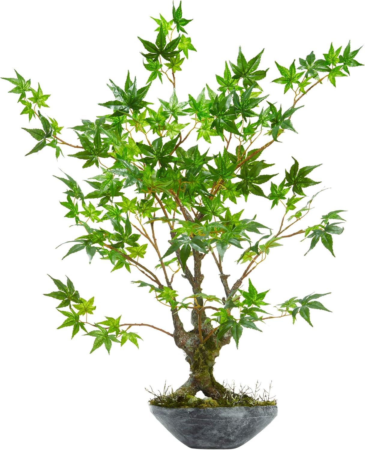 Nearly Natural 30” Maple Bonsai Artificial Tree in Planter