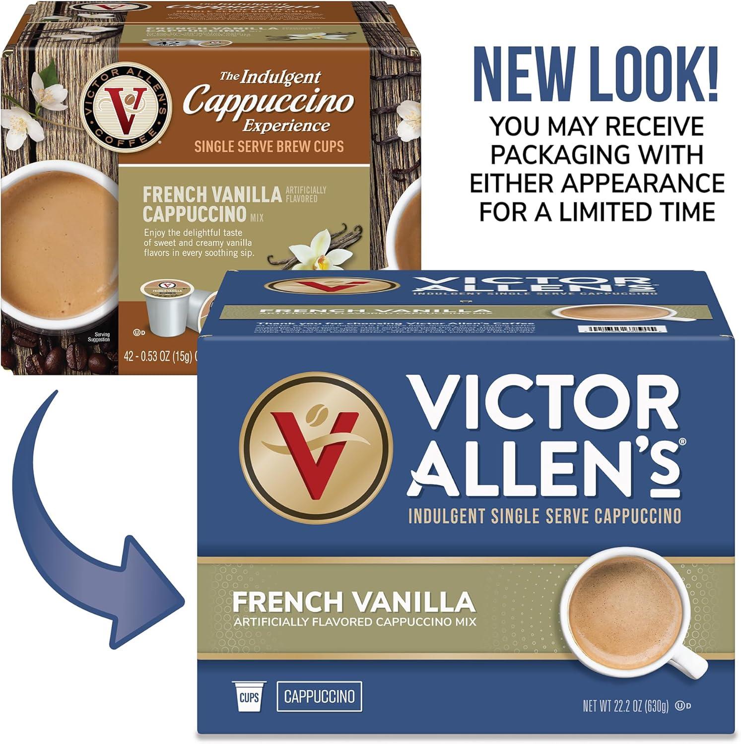 Victor Allen's Coffee French Vanilla Flavored Cappuccino Cups, 42 Ct