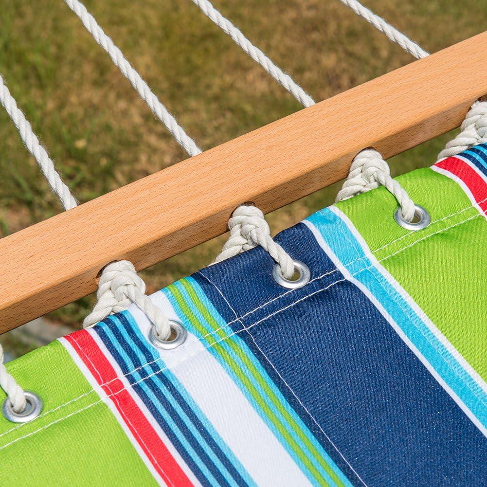 Lazy Daze 12-ft. Quilted Double Hammock with Detachable Pillow, Green/Blue