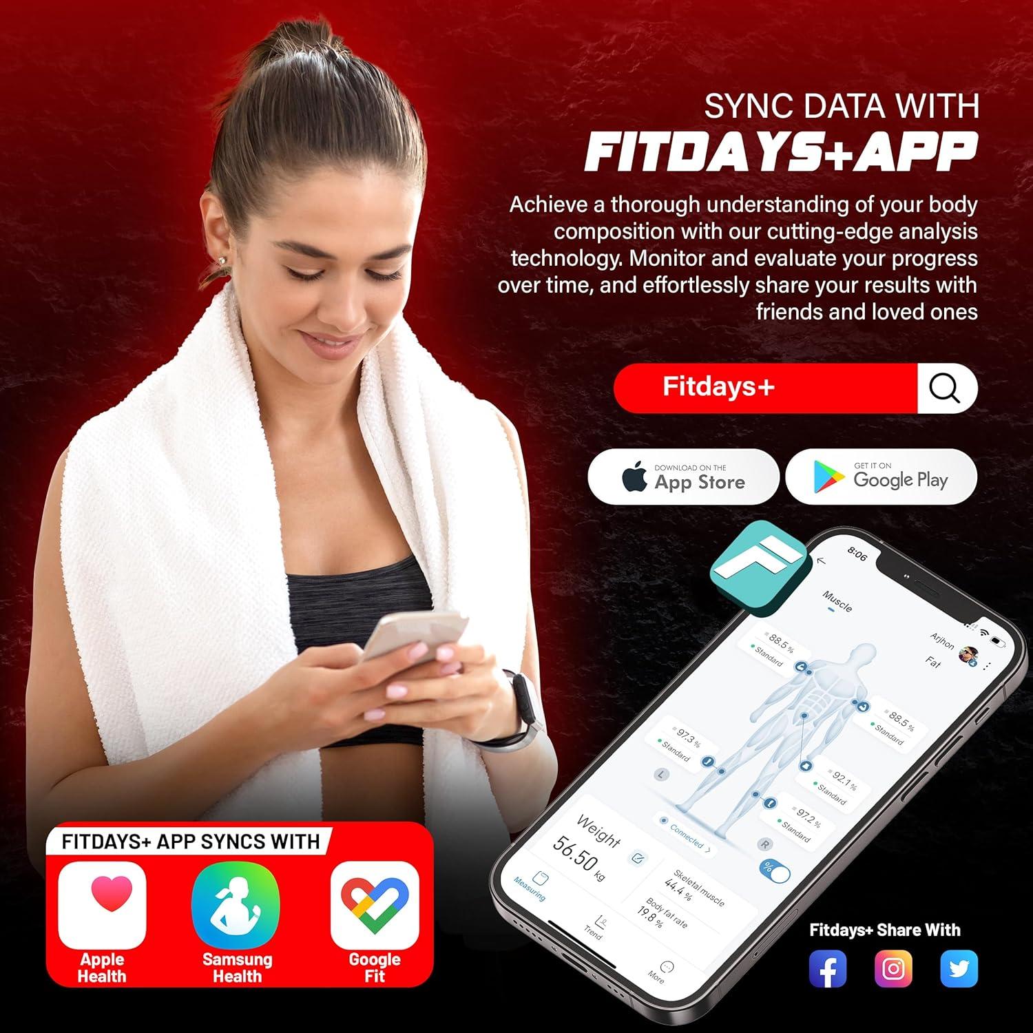 Bisonbody Smart Digital Body Scale – 29 Health Metrics – for Advanced Fitness Enthusiasts – Durable Tempered Glass – 8 High Sensitivity Electrodes Sensors – Smartphone App Connection