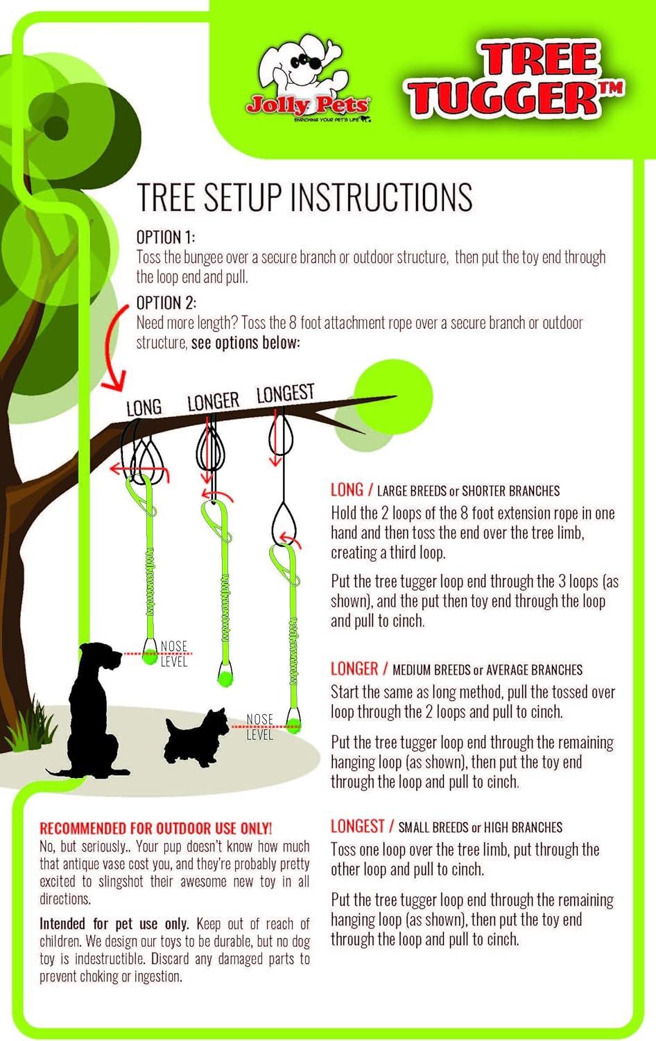 Jolly Pets Tree Tugger For Dog - Green