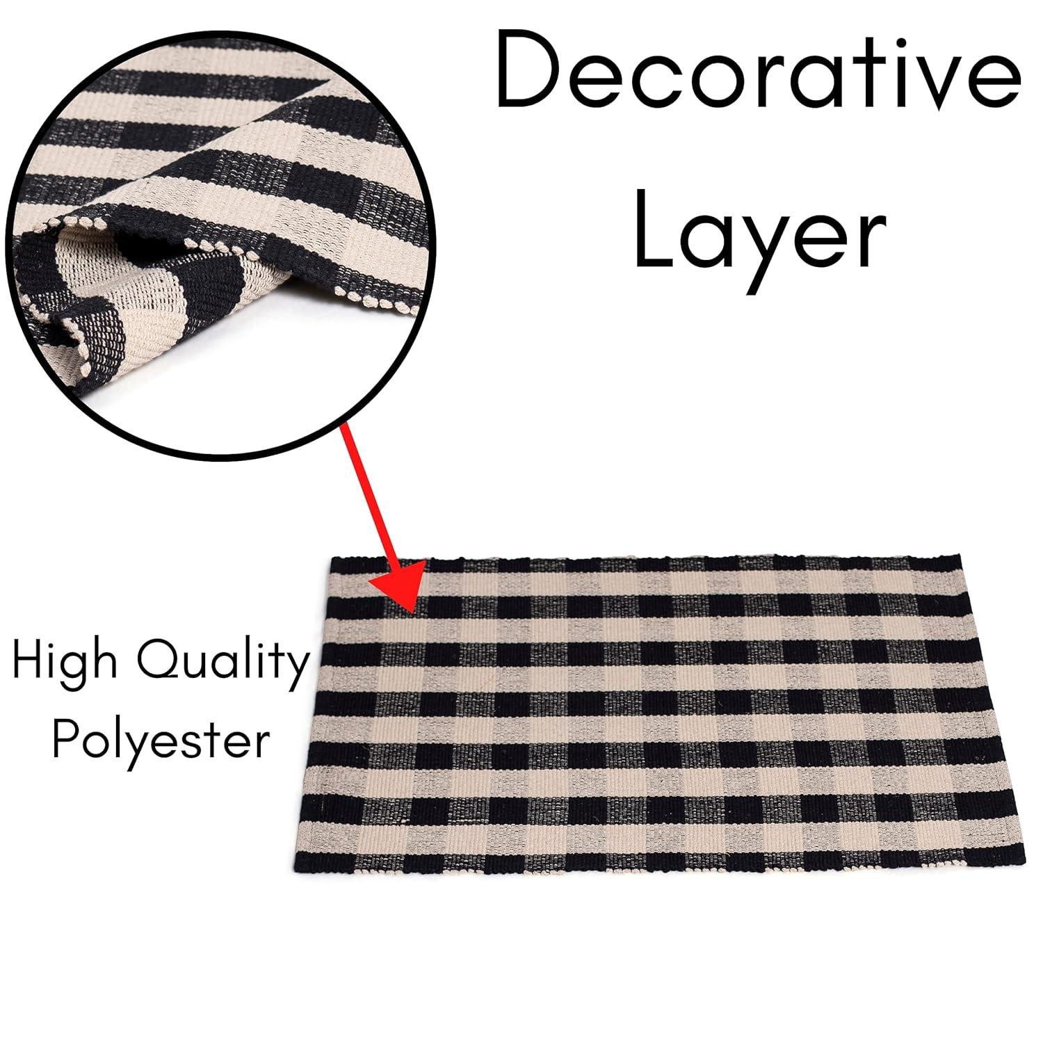 BirdRock Home Layered Welcome Mat with Vinyl Backing for Door Entryway 24 x 36