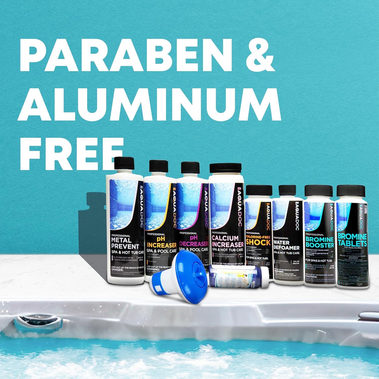 Aquadoc Bromine Hot Tub Starter Kit for Spas, Complete Spa Maintenance Kit with Bromine Tablets & Complete Hot Tub Chemicals Starter Kit (Bromine Hot Tub Starter Kit)