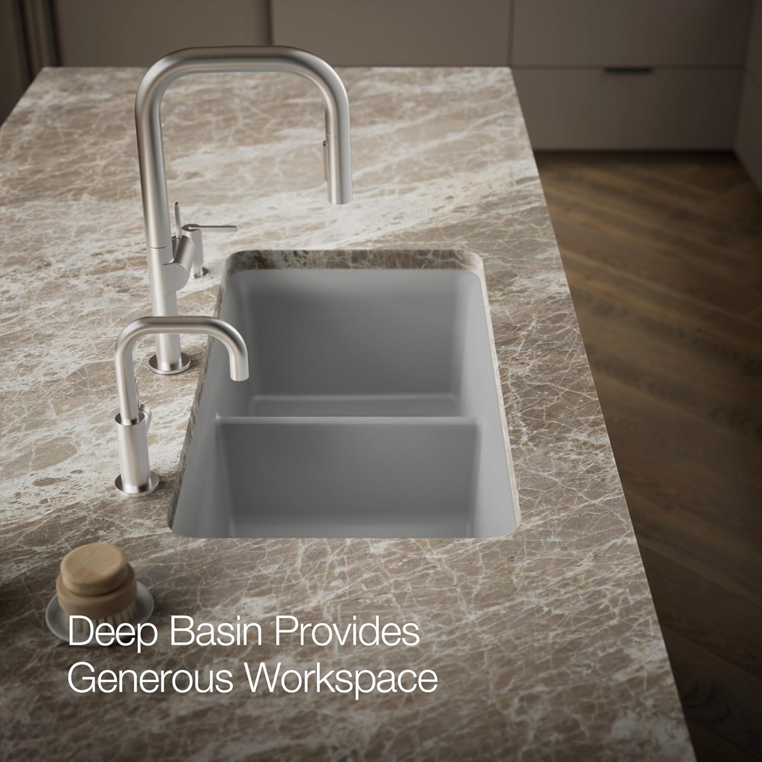 Cairn® 34" L x 18" W Under-Mount Double-Equal Kitchen Sink