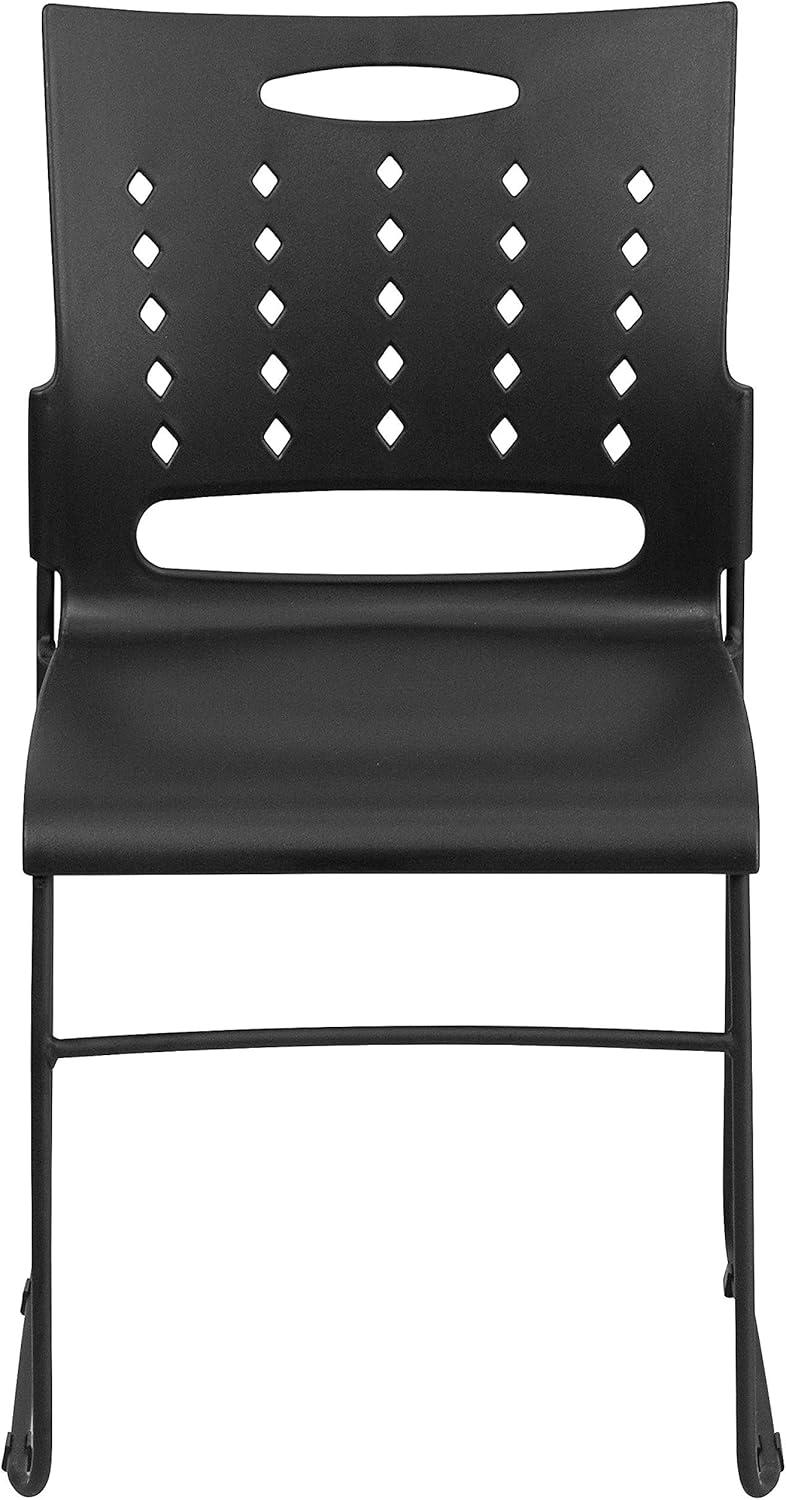 881 lb. Capacity Sled Base Stack Chair with Carry Handle and Air-Vent Back