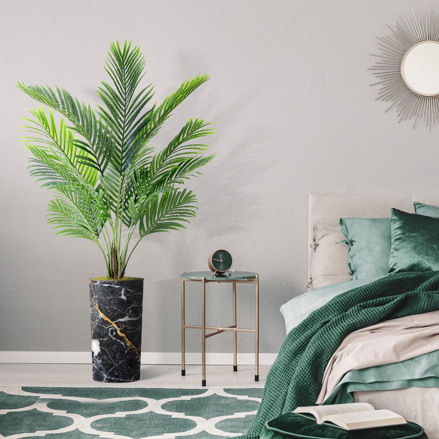 SIGNLEADER Artificial Plant In Planter, Fake Areca Tropical Palm Plant Home Decoration (Plant Pot Plus Plant)