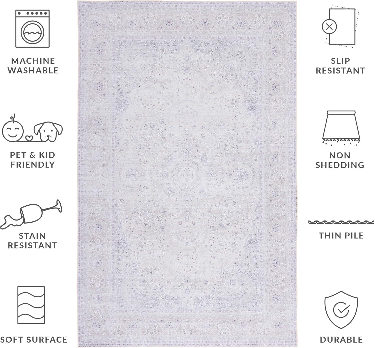 Tucson TSN197 Power Loomed Machine Washable Area Rug  - Safavieh