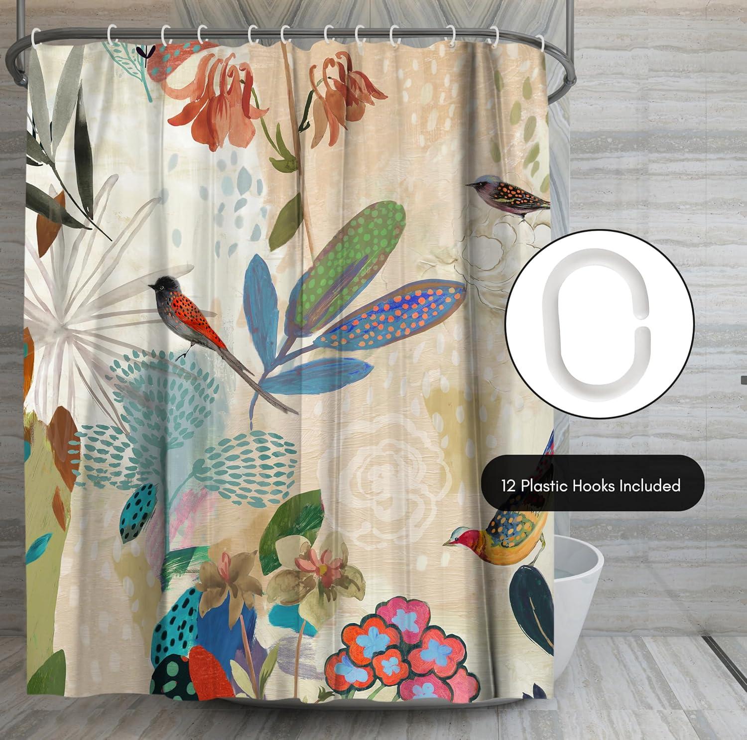 Floral Shower Curtain Where the Passion Flower Grows by PI Creative Art