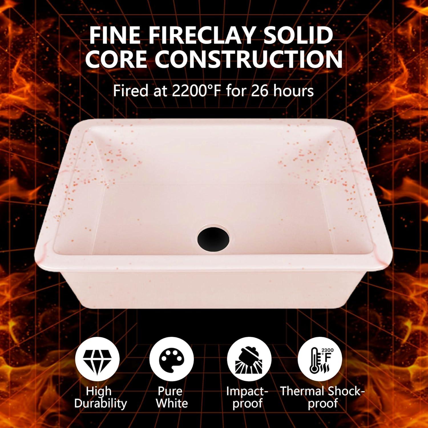 32" L x 19" W Single Bowl Fireclay Kitchen Sinks White with Bottom Grids and Basket Strainer