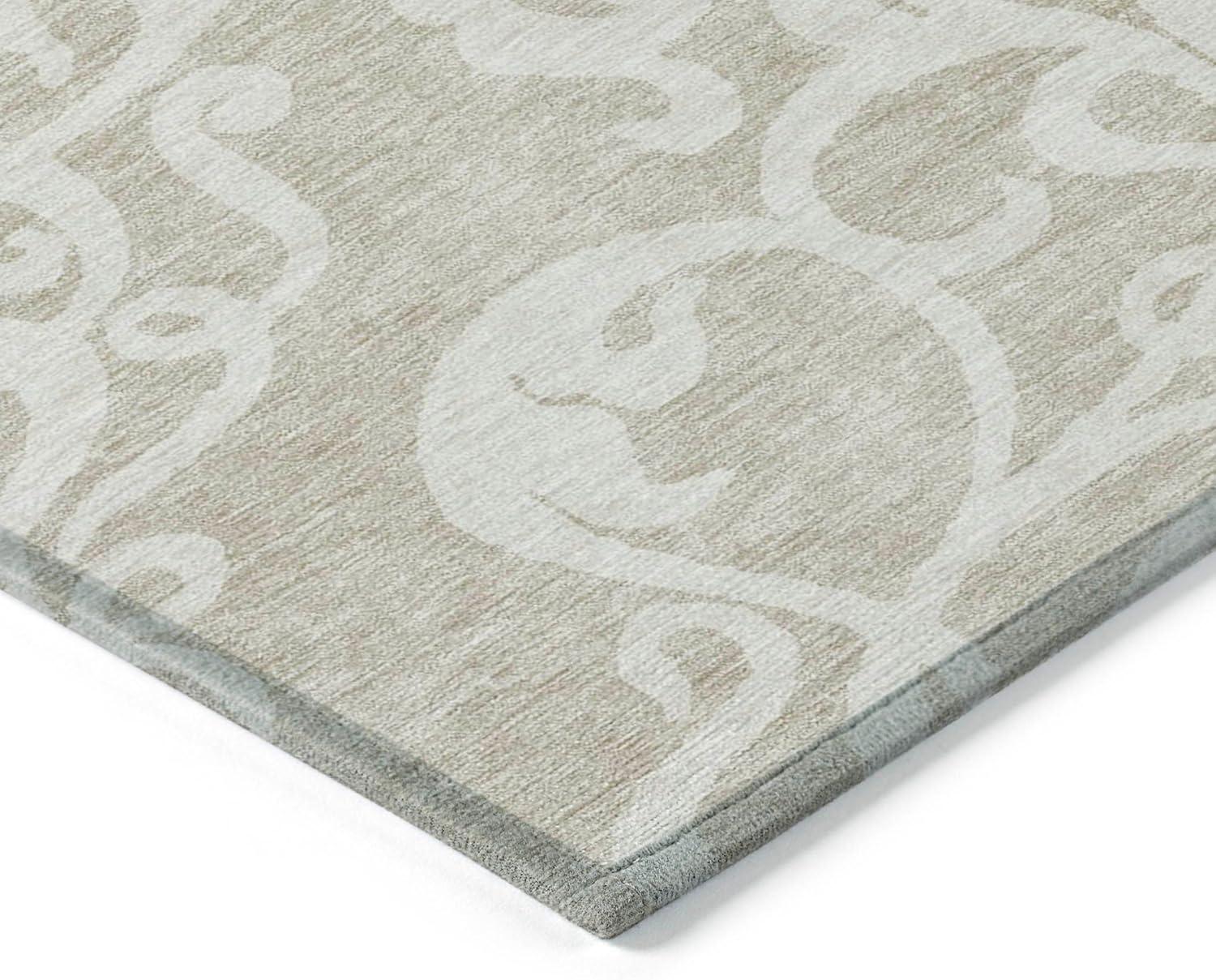 Chayden Washable Damask Indoor / Outdoor Rug