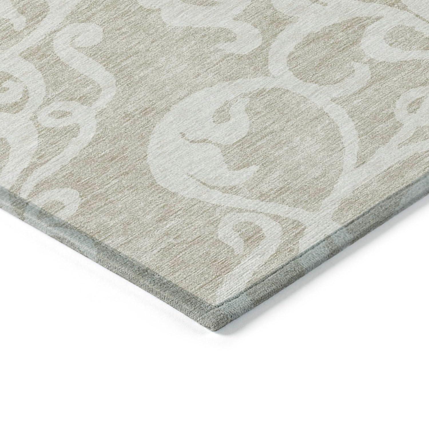 Chayden Washable Damask Indoor / Outdoor Rug
