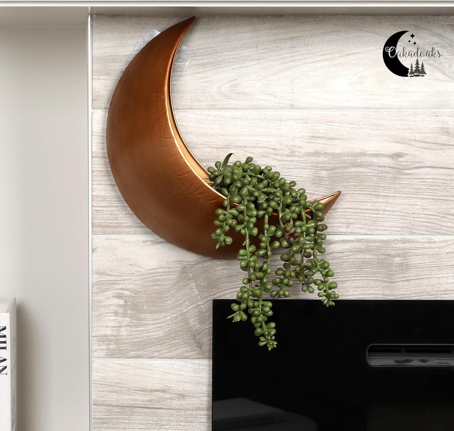 Wall Planter - Window Planter - Hanging Moon Planter - Boho Hanging Planters for Indoor Plants, Succulents, Air Plant, Cactus, Faux, Artificial Plants -Witchy Gifts for Women, Birthdays,Plant Lovers