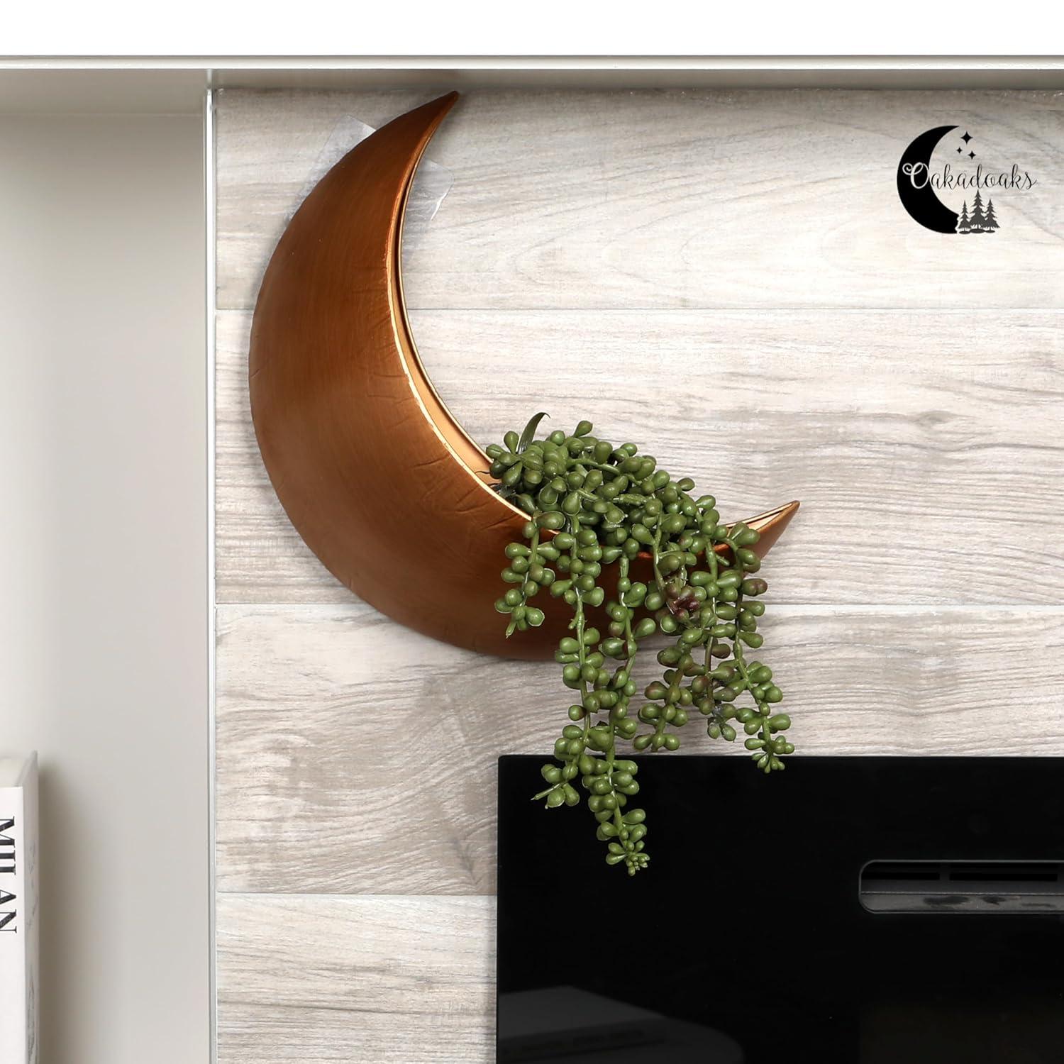 Wall Planter - Window Planter - Hanging Moon Planter - Boho Hanging Planters for Indoor Plants, Succulents, Air Plant, Cactus, Faux, Artificial Plants -Witchy Gifts for Women, Birthdays,Plant Lovers