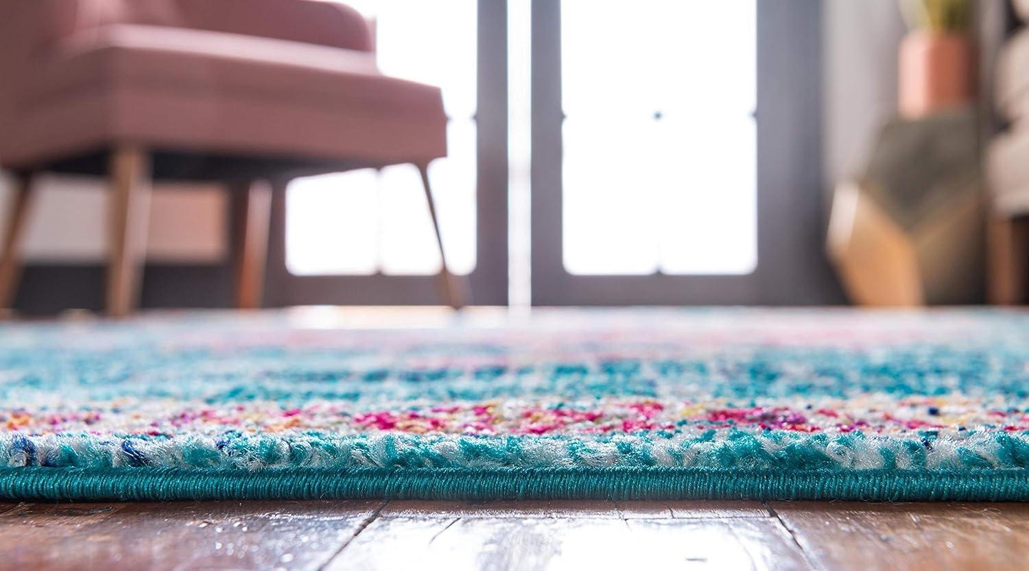 Unique Loom Penrose Collection Area Rug - Alexis (7' 10" x 10' Rectangle Blue/Gray)