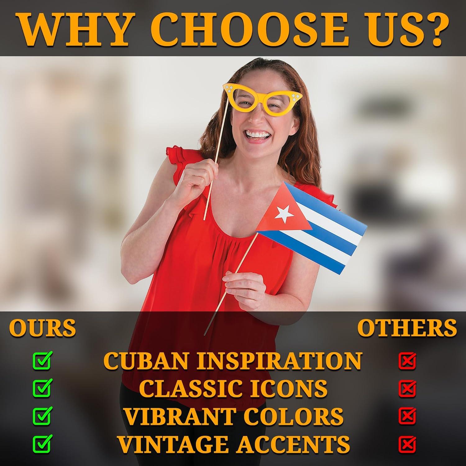 Havana Cuban Theme Party Photo Booth Props Set