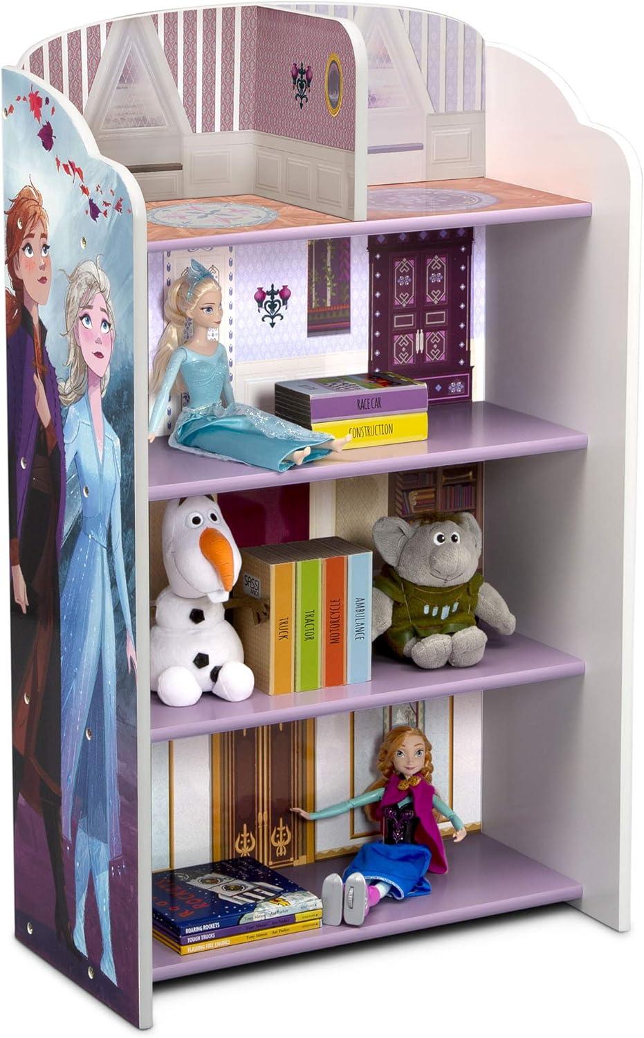 Frozen II Wooden Playhouse 4-Shelf Bookcase for Kids