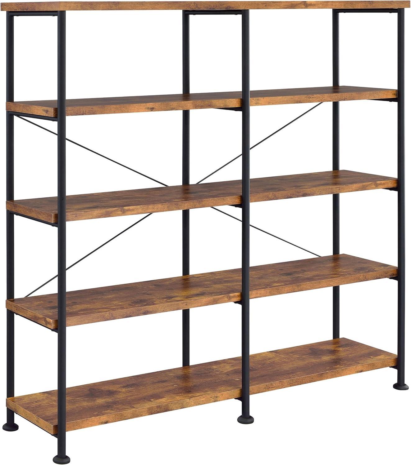 Analiese 4 Shelf Double Bookcase - Coaster