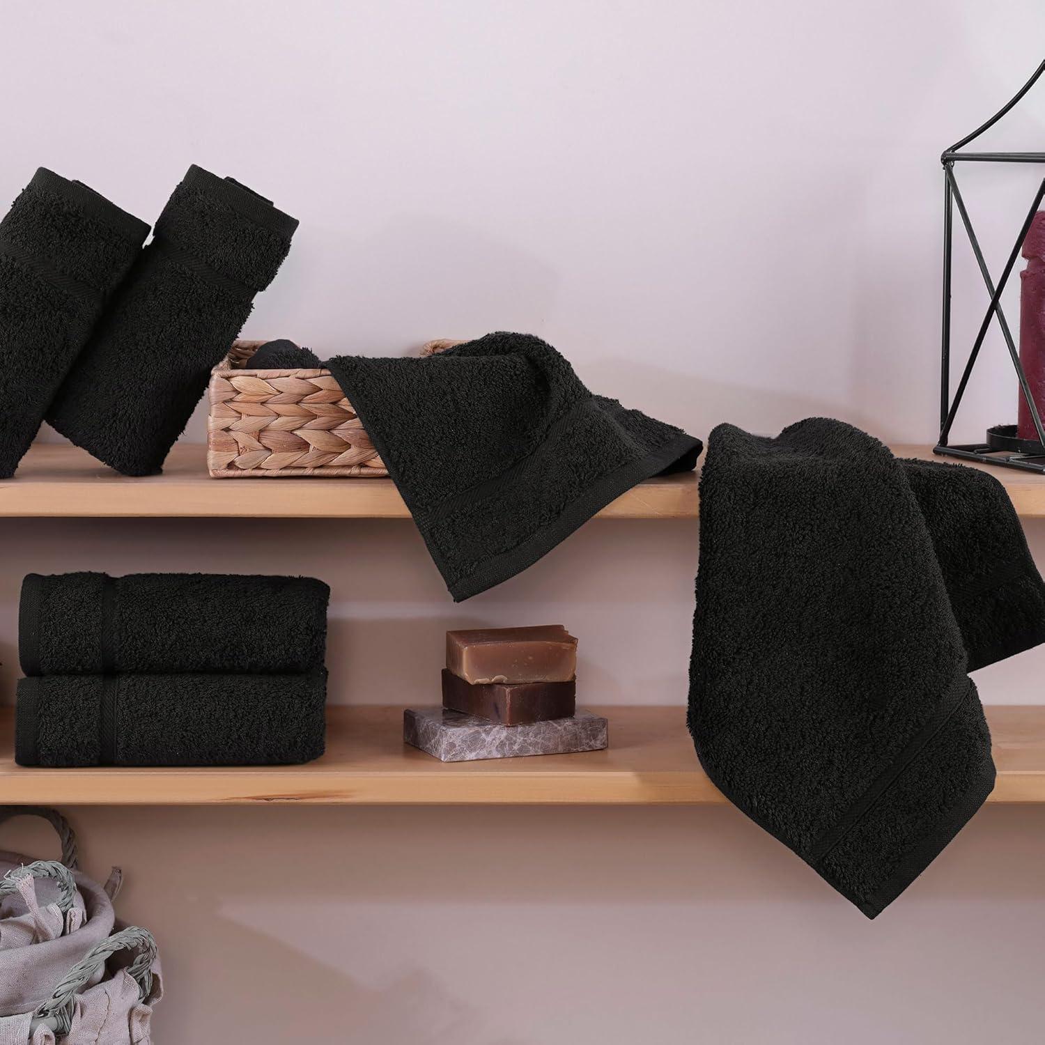 Hawmam Linen Yellow Face Washcloths, Set of 4, 13' x 13', Premium Luxury 100% Turkish Cotton, 600 GSM, Soft Hotel Quality Yellow Towels Bathroom Sets, Versatile For Kitchen, Hand, Cleaning