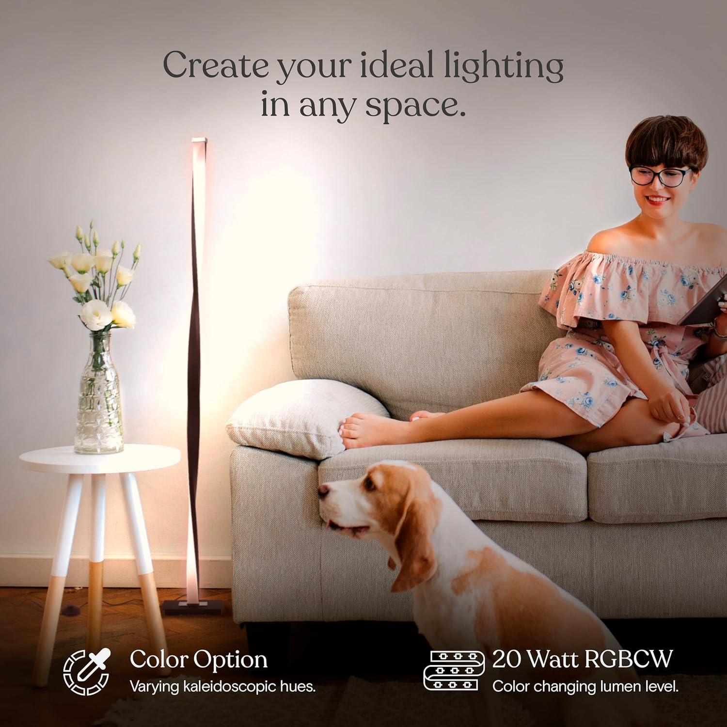 Brightech Helix 48 in. Industrial LED Energy Efficient Floor Lamp