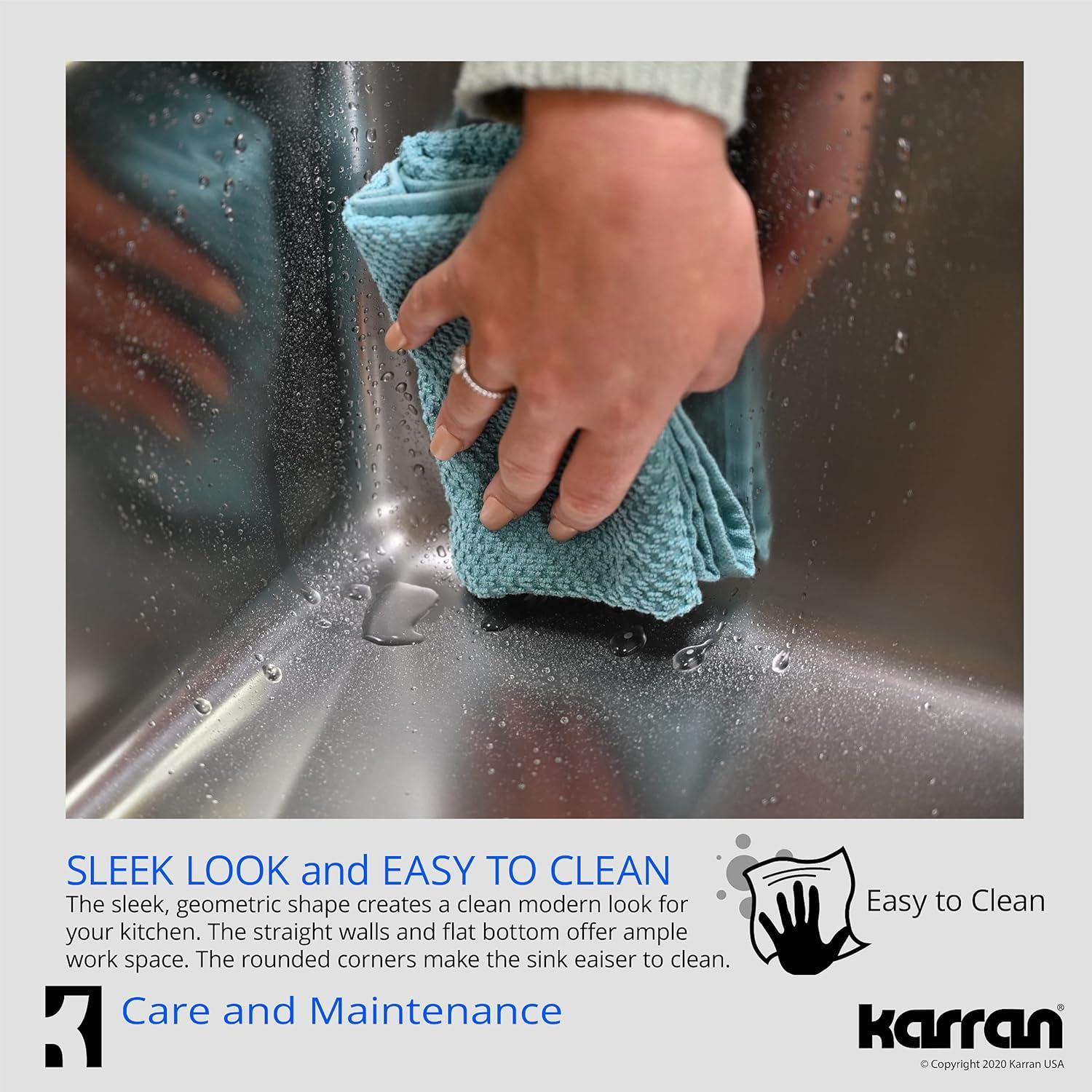 Karran U-1414 Karran 18-Gauge Stainless Steel 14-1/2'' X 14-1/2'' Undermount Bar Sink