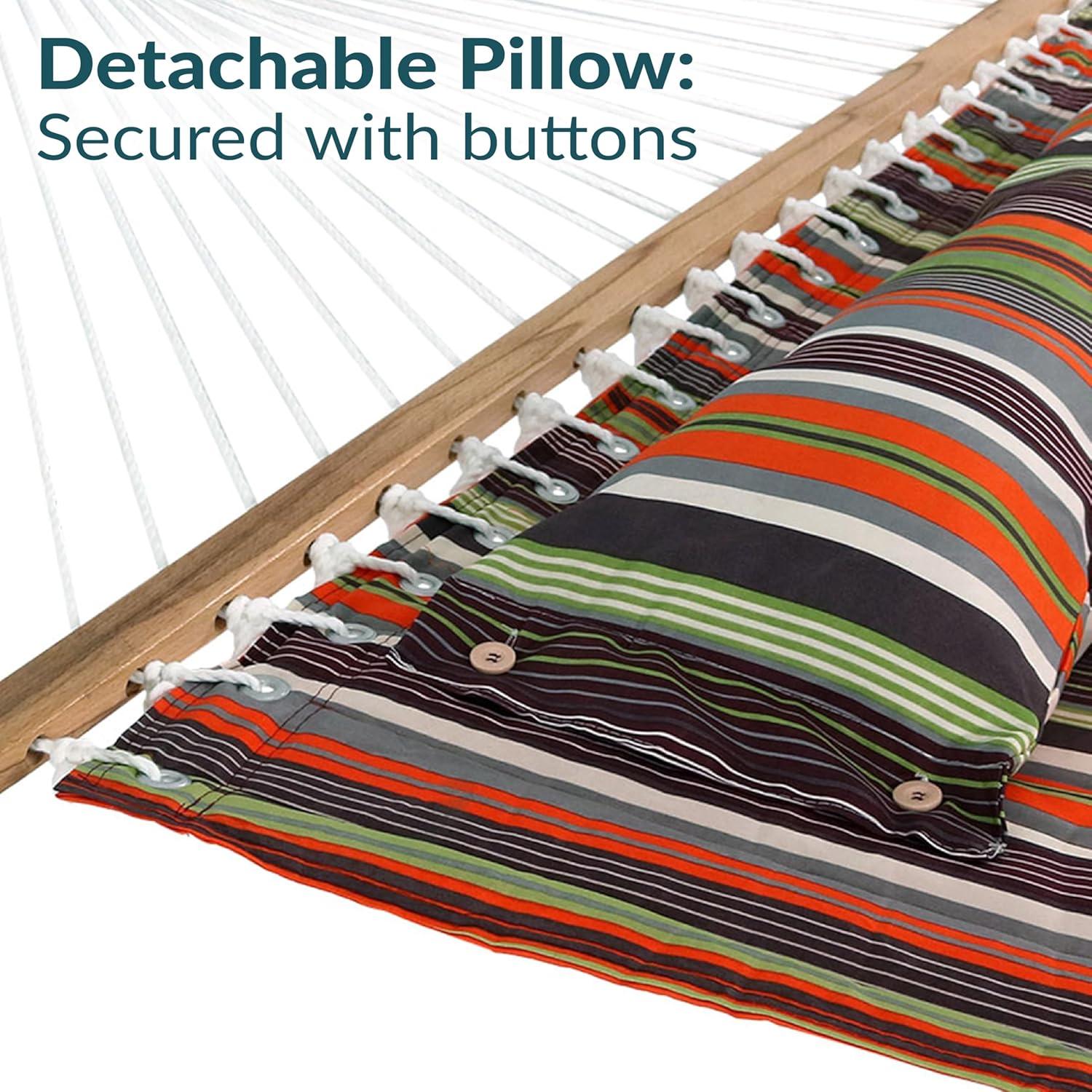 2-Person Quilted Polyester Spreader Bar Hammock