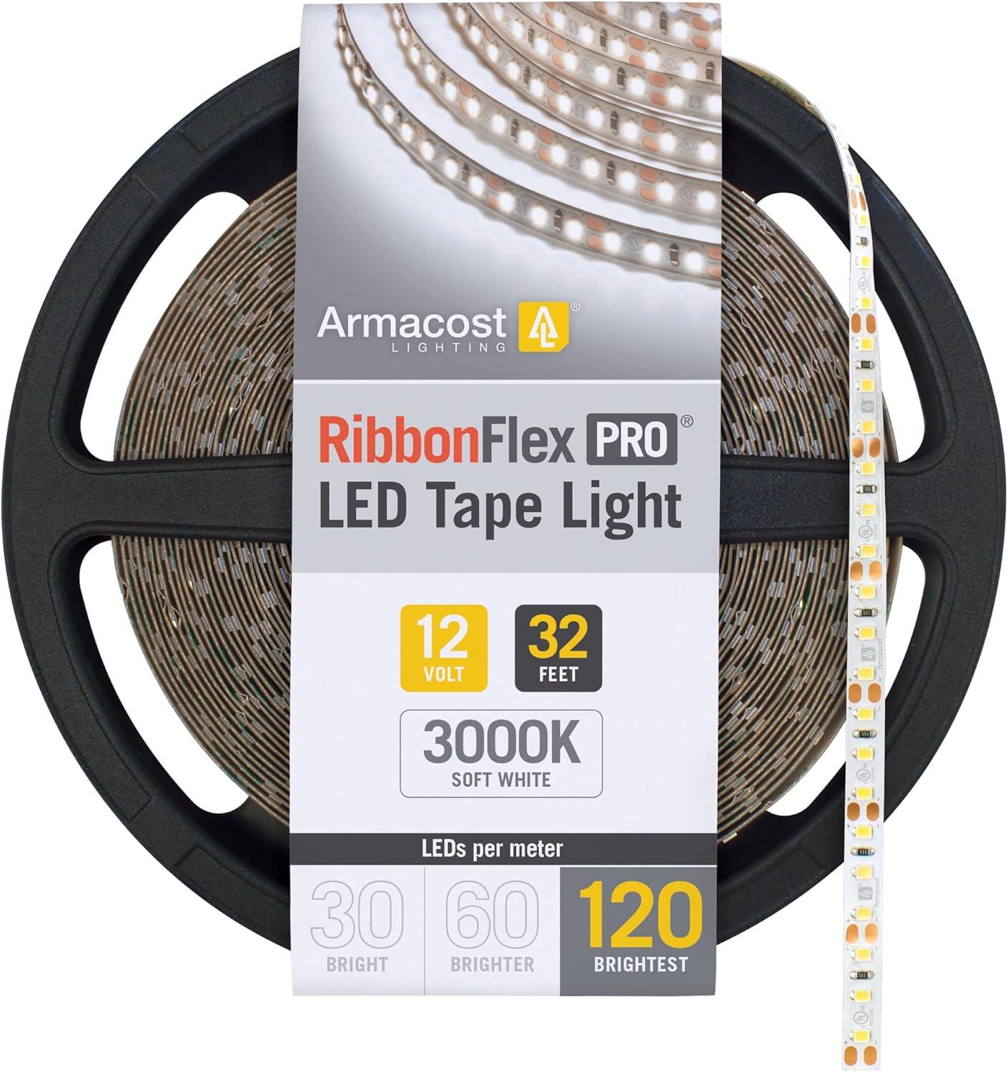 RibbonFlex Pro, 12V, 120LEDs/M, IP20, 10M Under Cabinet Tape Light