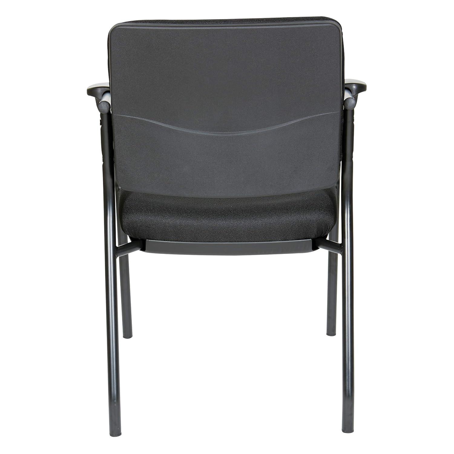 Office Star Products Visitor’s Chair Black Frame Padded Arms
