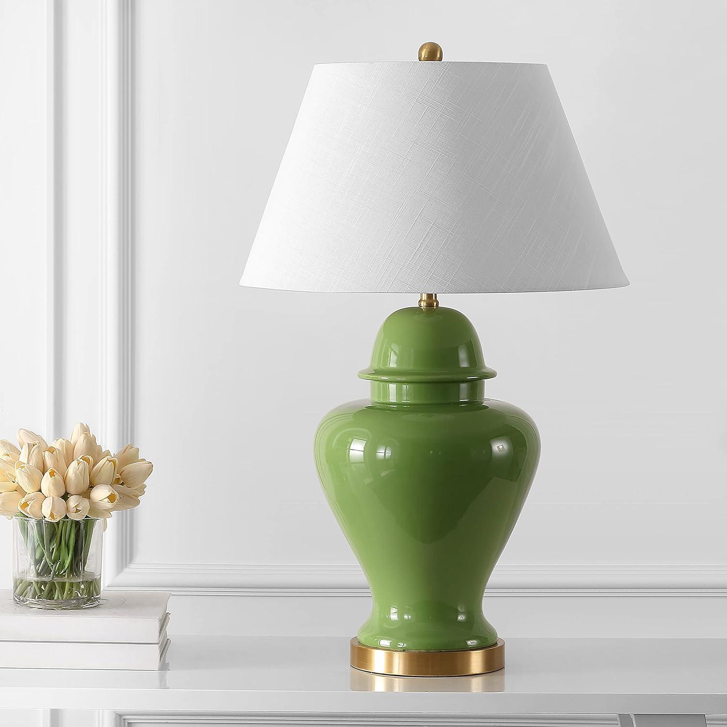 Jonathan Y Lighting Jyl6618 Sagwa 33" Tall Led Table Lamp - Green