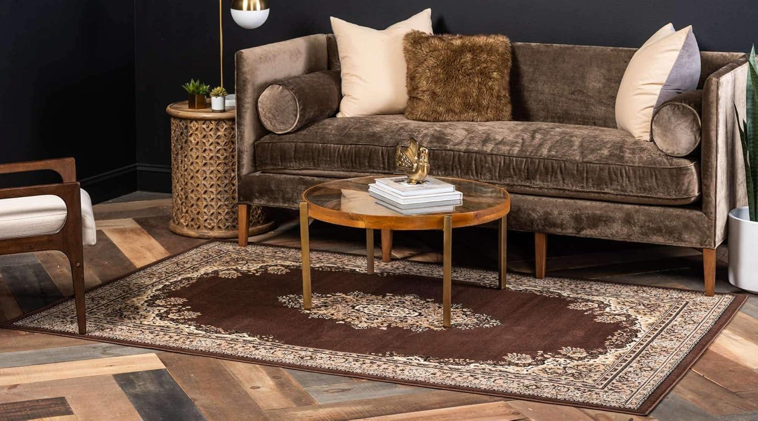 Rugs.com Amaya Collection Rug – 8' x 10' Red Medium Rug Perfect For Living Rooms, Large Dining Rooms, Open Floorplans