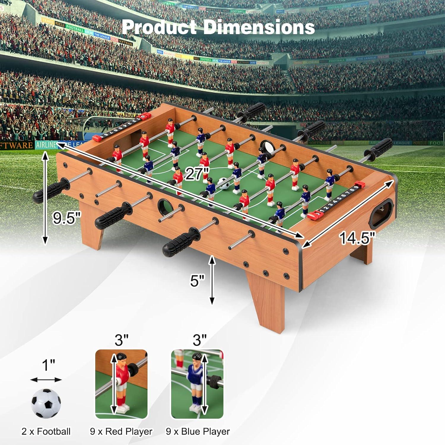 Costway 27'' Foosball Table Competition Game Room Soccer football Sports Indoor w/ Legs