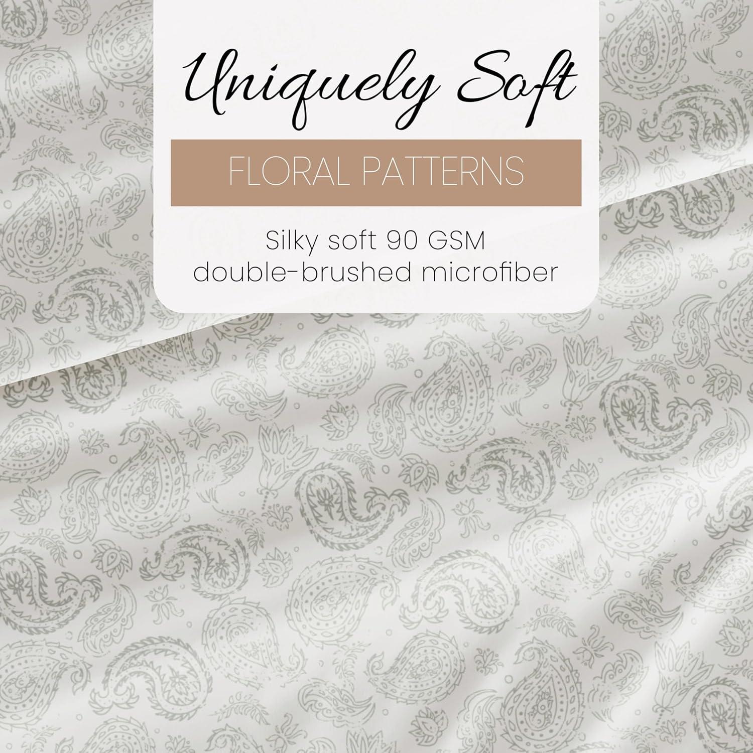 Becky Cameron Ultra Soft Paisley Pattern Microfiber Sheet Set