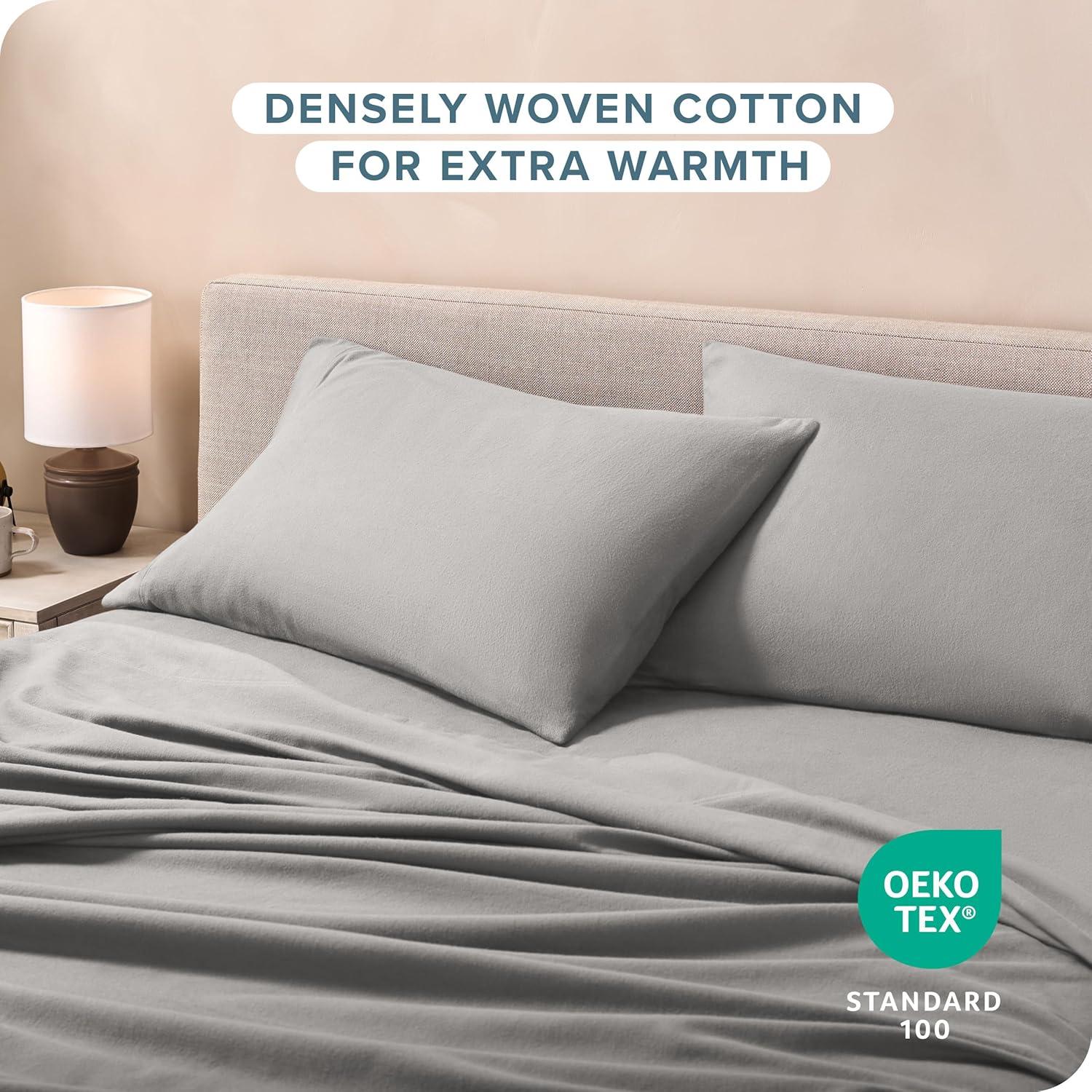Bare Home 100% Cotton Flannel Pillowcase (Set of 2)