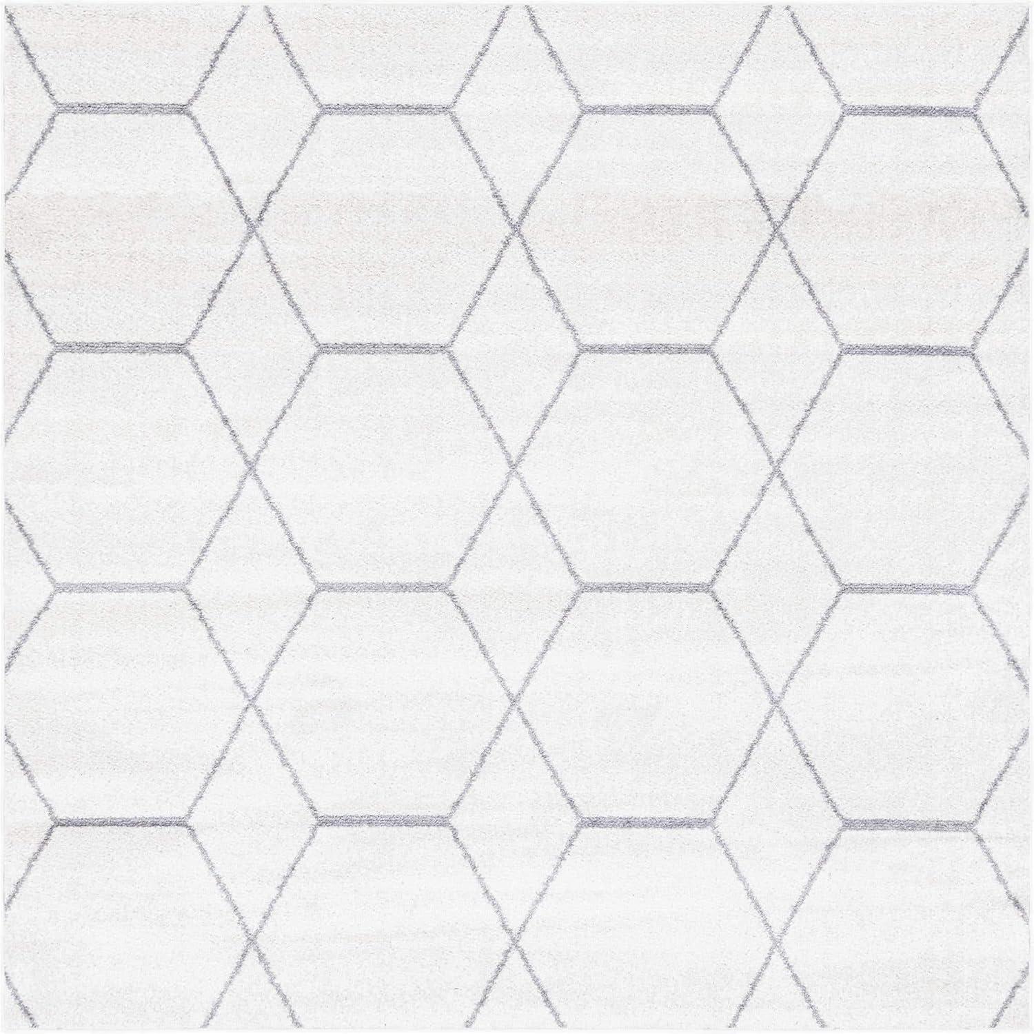 Unique Loom Trellis Frieze Geometric Trellis Indoor Woven Area Rug