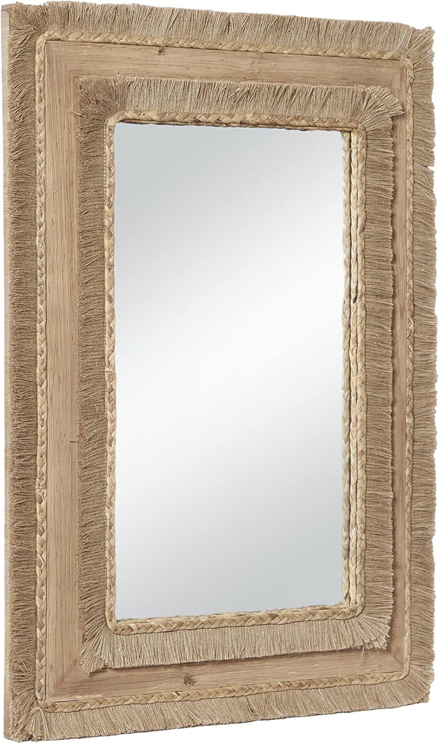 DecMode 26" x 36" Brown Wall Mirror
