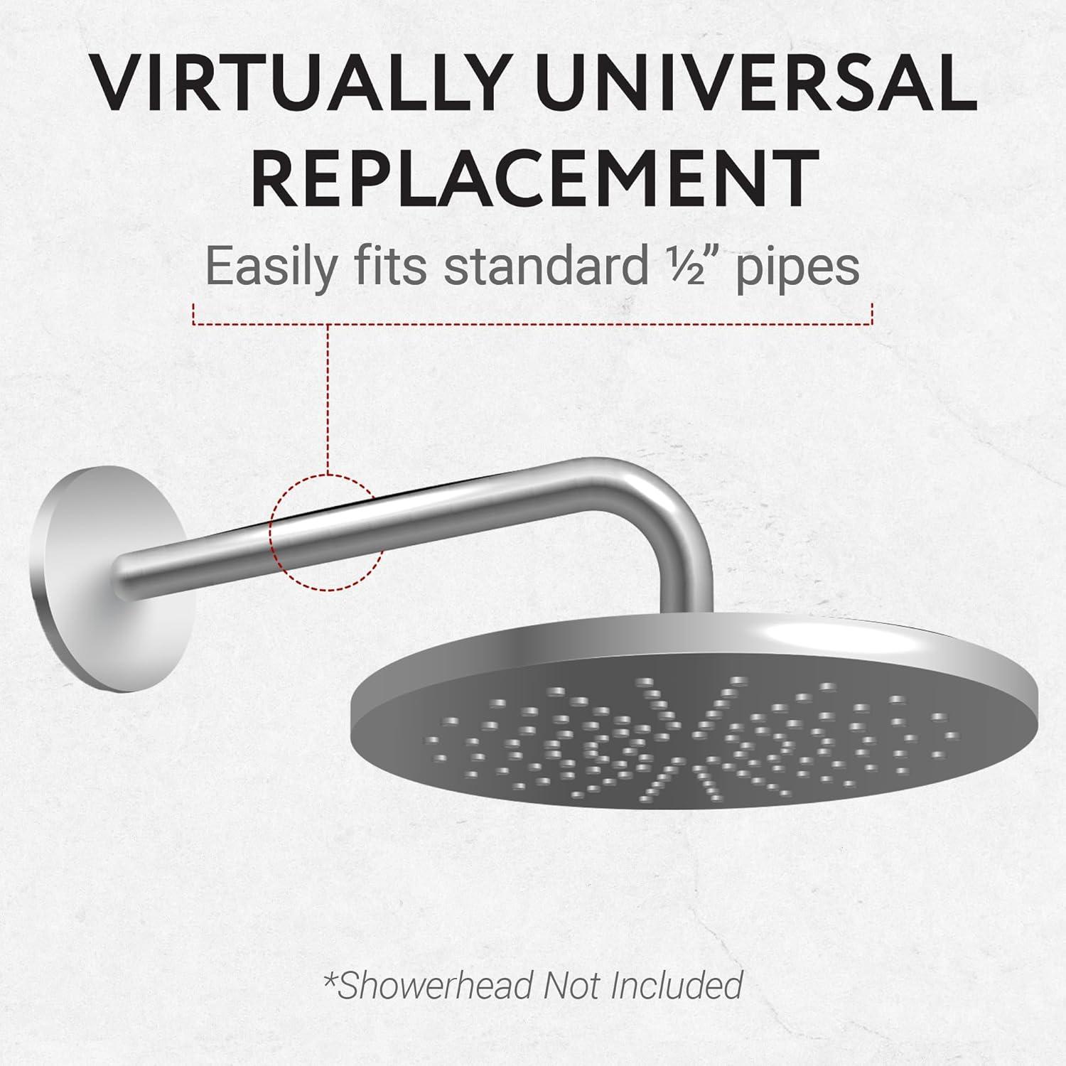 Impresa 2 Pack Brushed Nickel Showerhead Escutcheon Plate Set - Extra Large 4" Shower Arm Flange to Cover up Miss Cuts