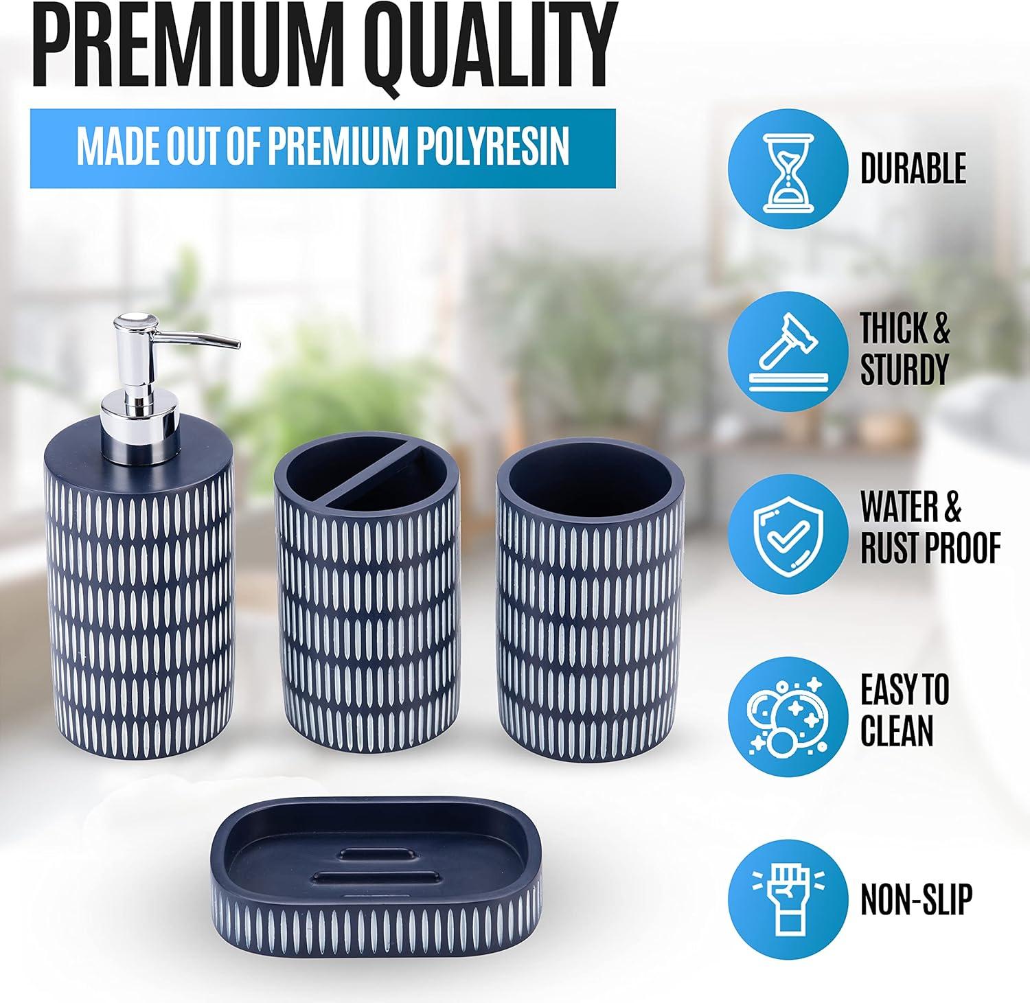 Bungalow Rose Tethys Bathroom Accessory Set (Set of 4)