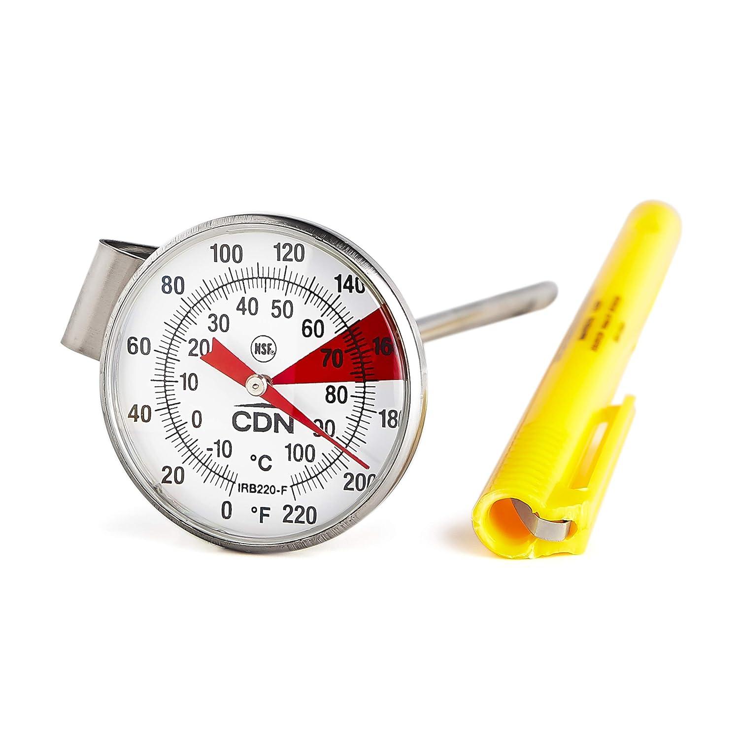CDN ProAccurate Beverage and Frothing Thermometer, Stainless Steel