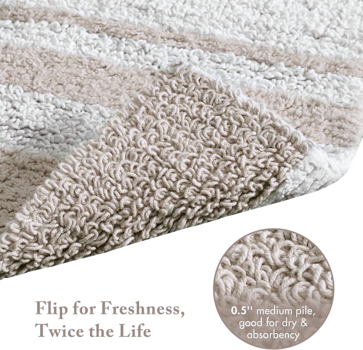 Madison Park Cotton Reversible Bath Rug